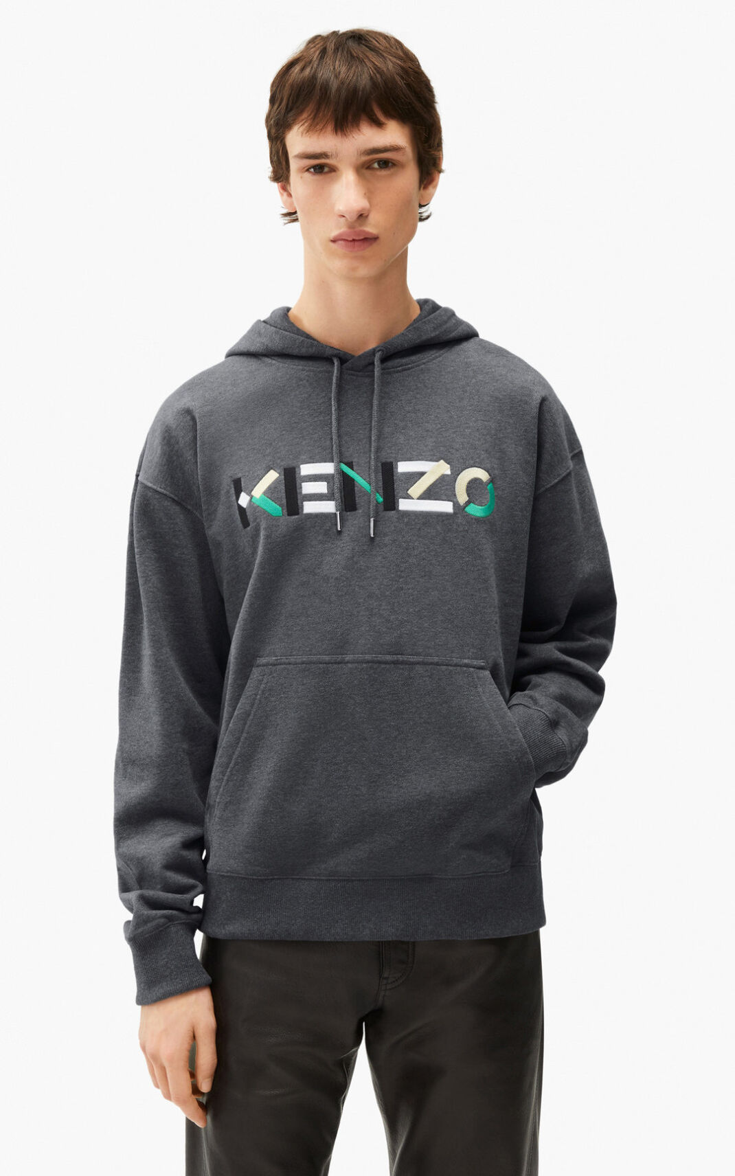 Kenzo Logo oversized Hættetrøje Herre - Grå DK-716676